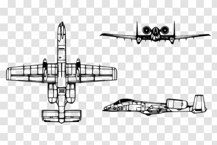 Fairchild Republic A-10 Thunderbolt II Airplane Common Warthog Close Air Support Fixed-wing Aircraft - Fixedwing Transparent PNG