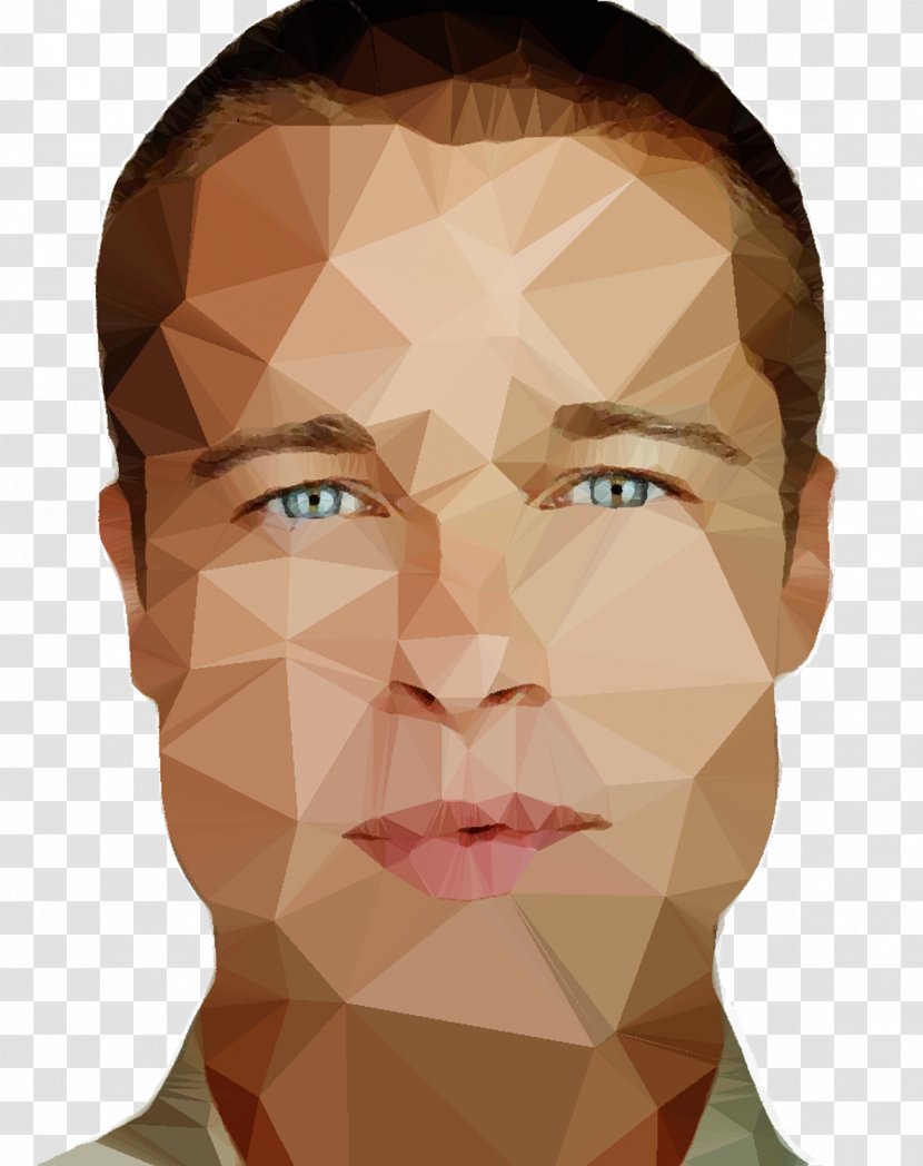 Brad Pitt Lt. Aldo Raine Hairstyle Image Actor - Face Transparent PNG