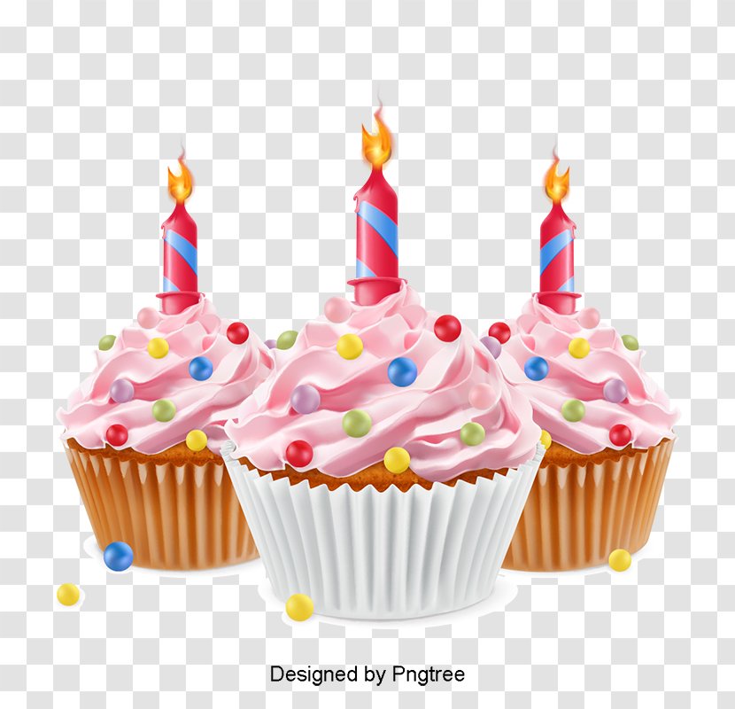 Cupcake Birthday Cake Image - Buttercream Transparent PNG