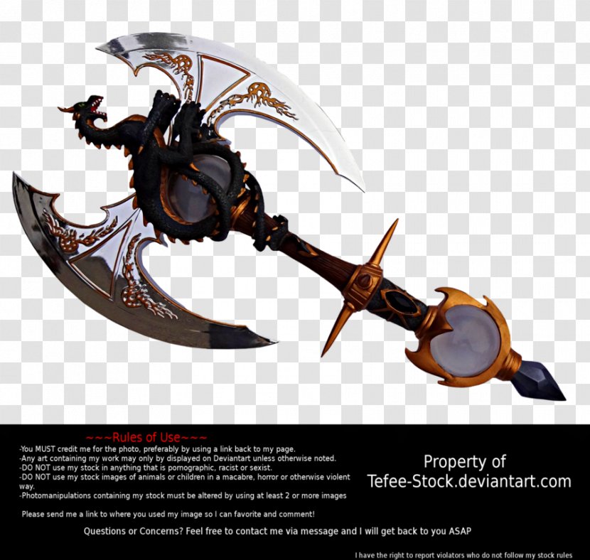 Battle Axe Weapon Dragon Blade - Art Transparent PNG