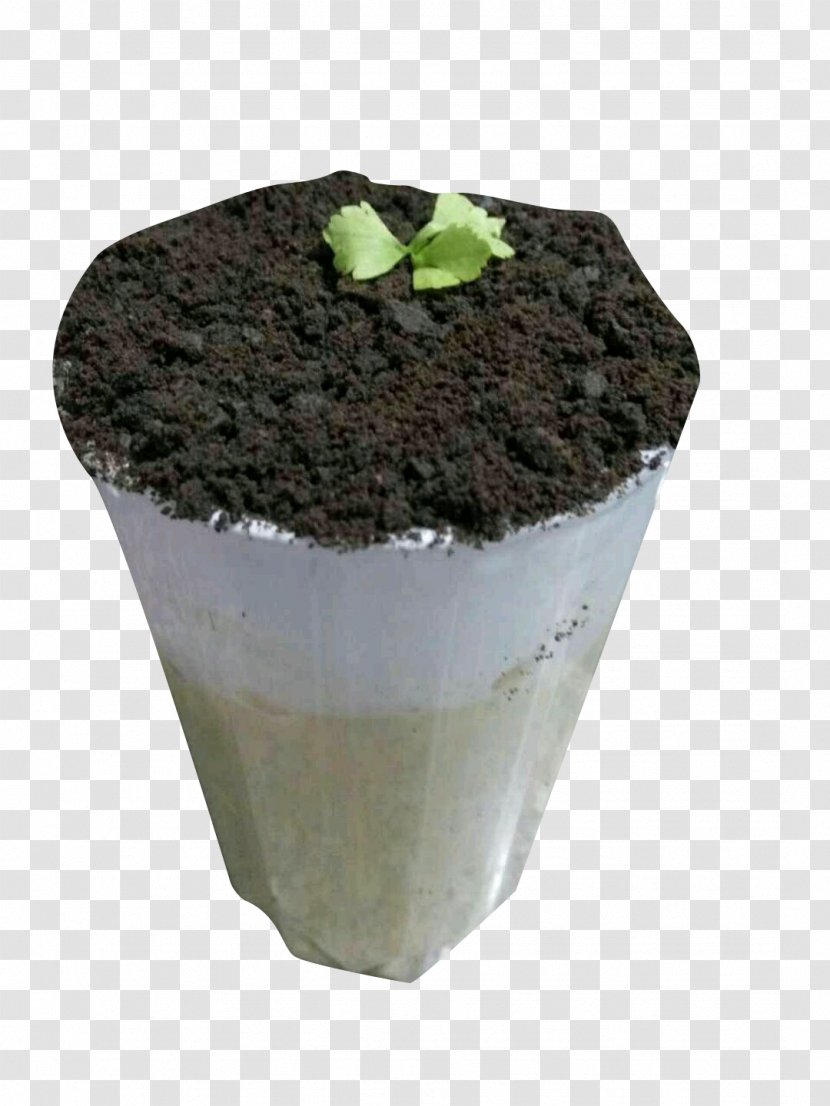 Bubble Tea Milk Oreo - Black - Potted Transparent PNG