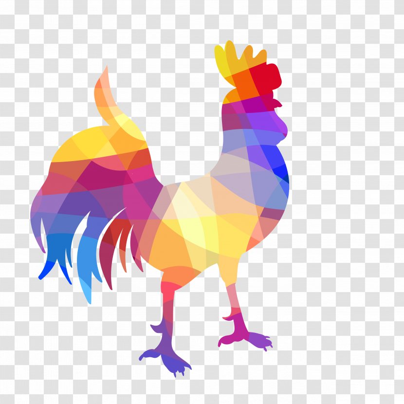Rooster Geometry Geometric Shape - Cock Transparent PNG