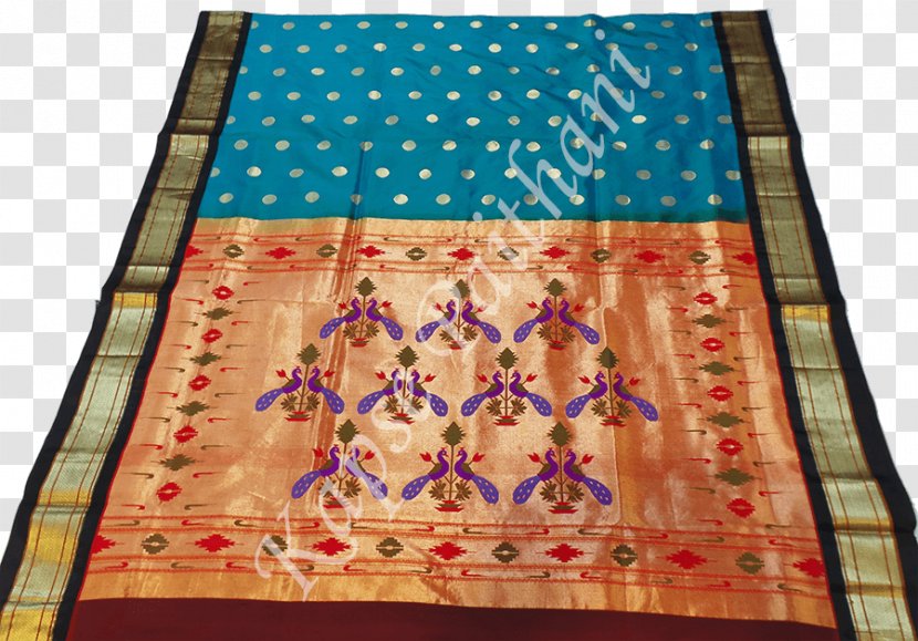 Kapse Paithani Nashik Sari - Quilting - Textile Transparent PNG