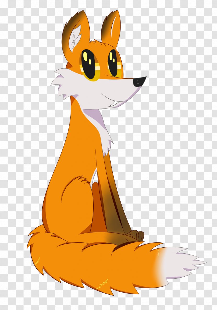 Red Fox Whiskers Cat Character Clip Art - Vertebrate Transparent PNG