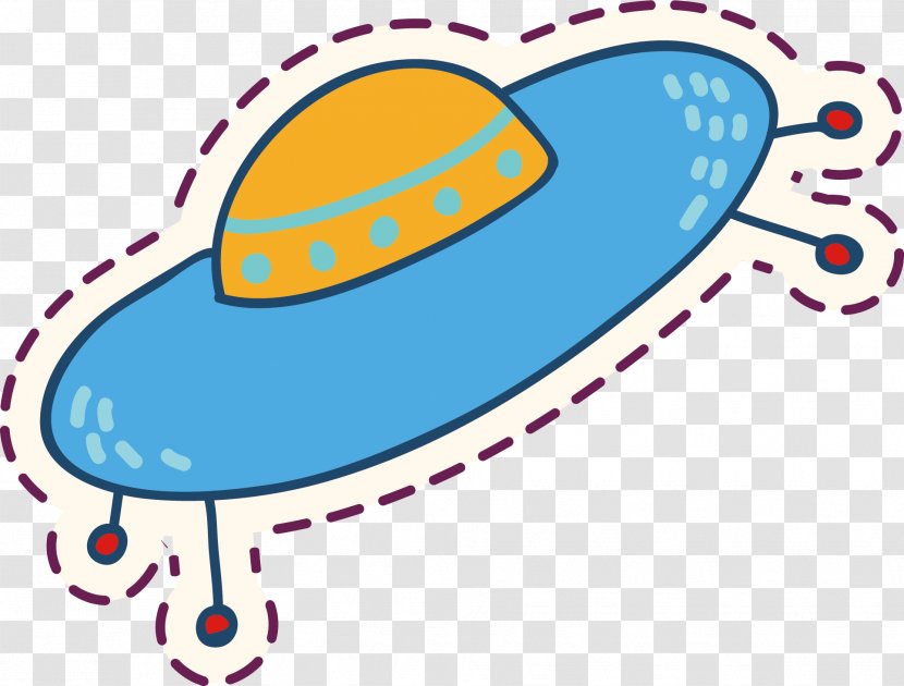 Flying Saucer Unidentified Object Cartoon - Area - Vector Blue UFO Transparent PNG