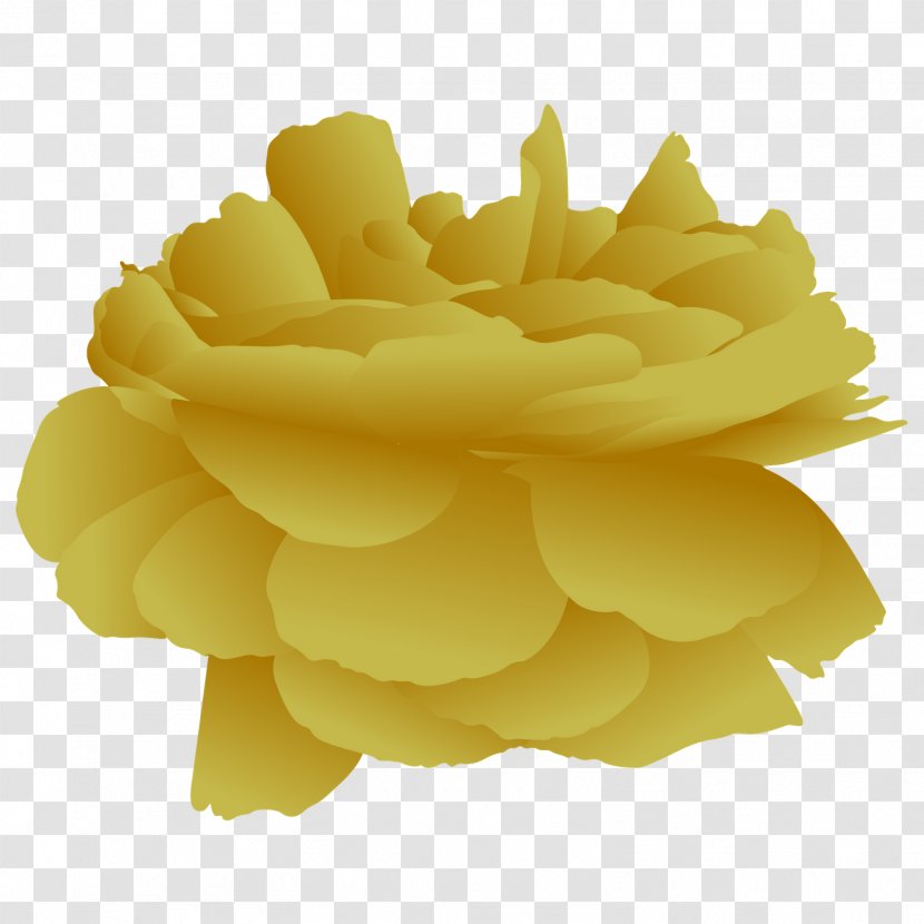 Yellow Petal Champagne Beach Rose Flower - Flores Em Transparent PNG