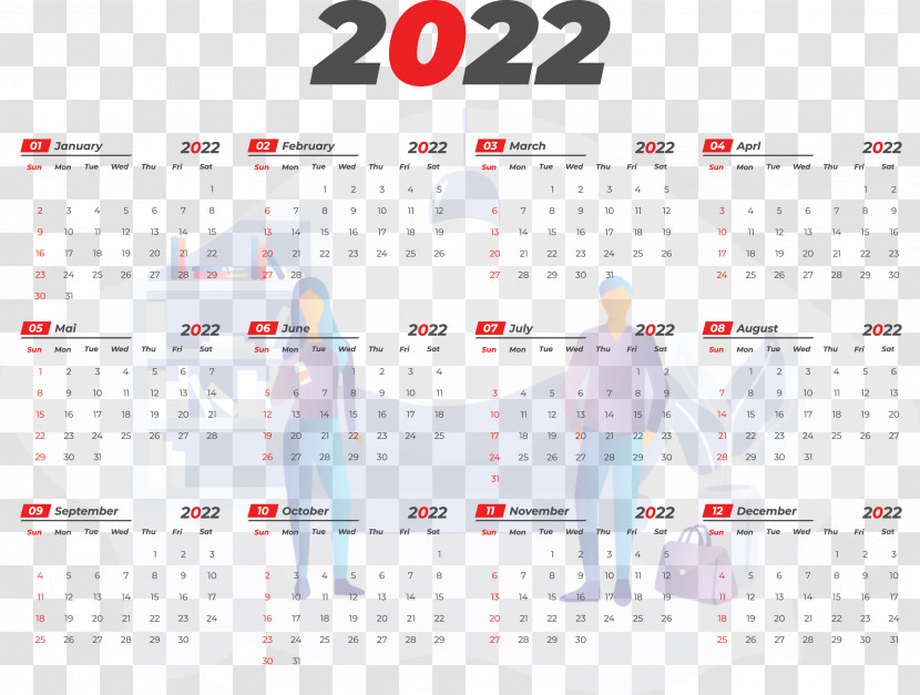 Printable 2022 Calendar 2022 Calendar Printable Transparent PNG