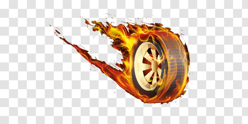 Car Light Flame Tire Wheel - Rim - Fire Transparent PNG