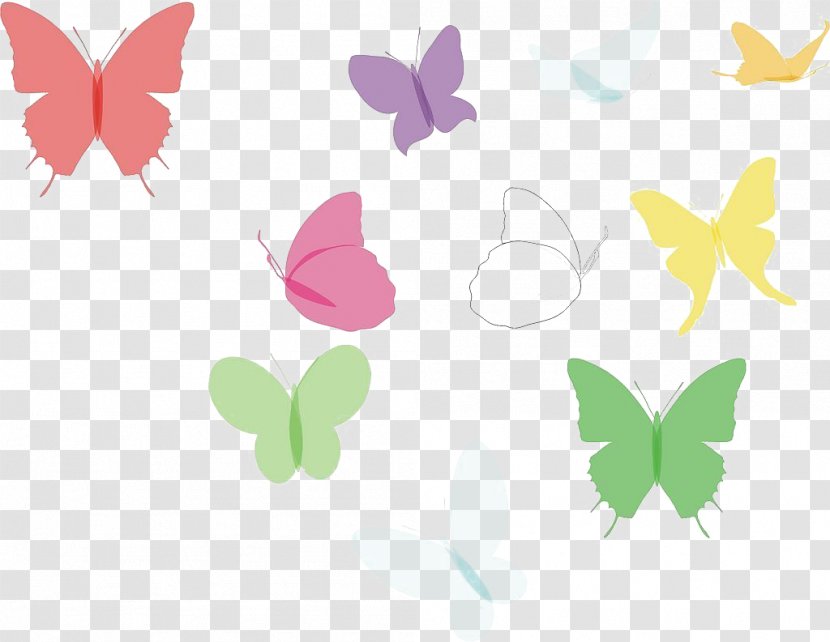 Butterfly Nymphalidae Clip Art - Creativity - Color Decorative Pattern Transparent PNG