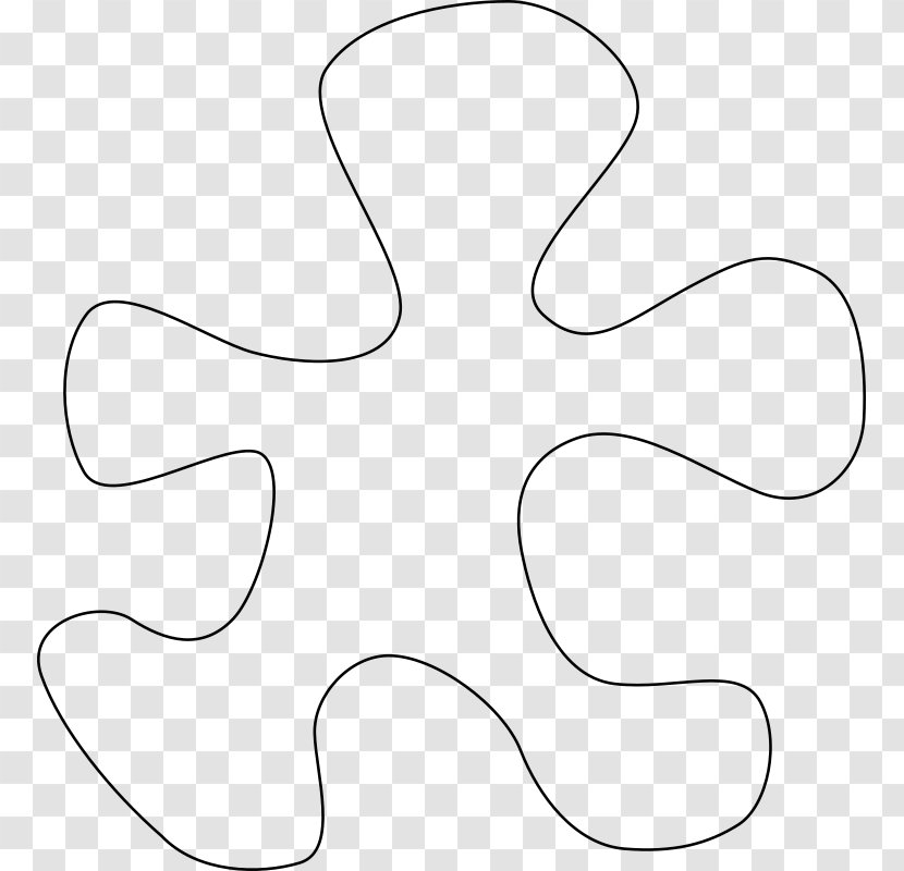Jigsaw Puzzles Clip Art - Line - Autism Transparent PNG