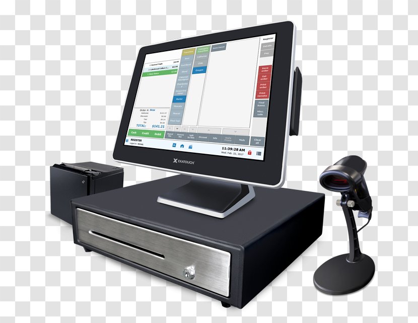 Cash Register Point Of Sale Payment Sales Money - Display Device - Semiintegrated Pos Transparent PNG