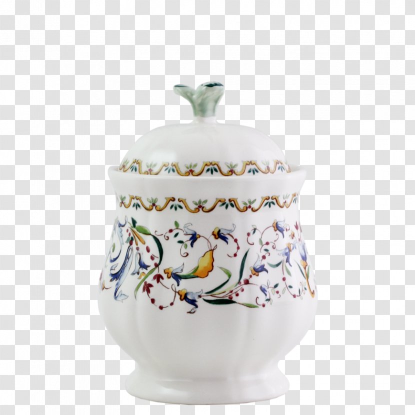 Porcelain Faïencerie De Gien Faience Sugar Bowl Pottery - Lid - Oriental Flower Pot Stand Transparent PNG