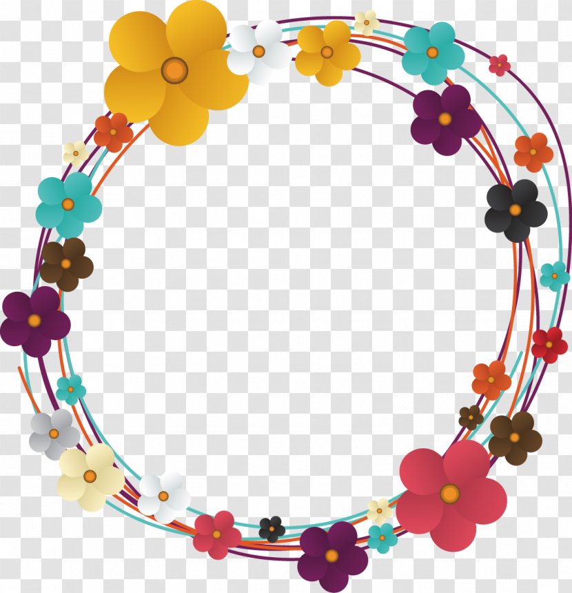 Flower Euclidean Vector Circle Clip Art - Colorful Color Transparent PNG