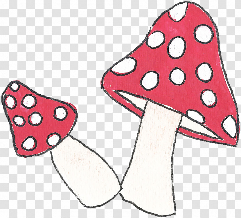 Red Pink Mushroom Pattern Transparent PNG