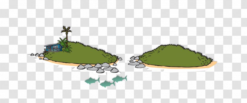 Tree Cartoon Line - Grass - Both Side Transparent PNG