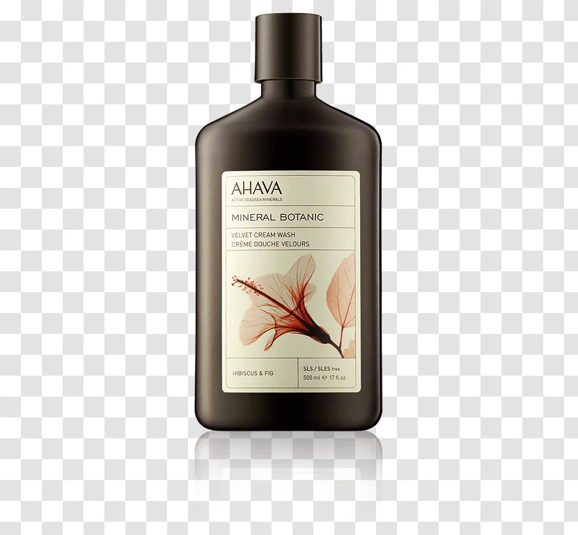 Lotion AHAVA Mineral Botanic Velvet Cream Wash Rosemallows - Common Fig - Lotus Transparent PNG