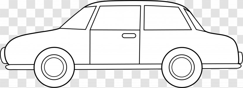 Car Door Sports Compact Line Art - Motor Vehicle - Cliparts Transparent PNG