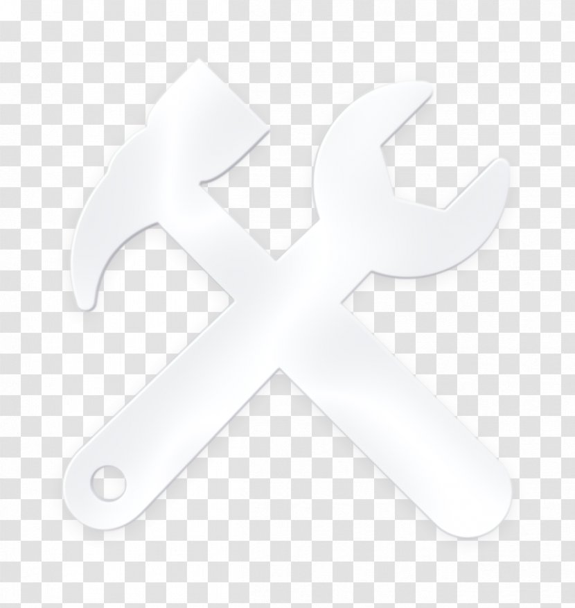 Hammer Icon Tools Cross Settings Symbol For Interface Science And Technology - Number Sign Transparent PNG