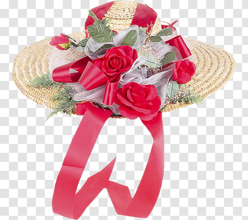 Straw Hat Headgear Clip Art - Rose Transparent PNG