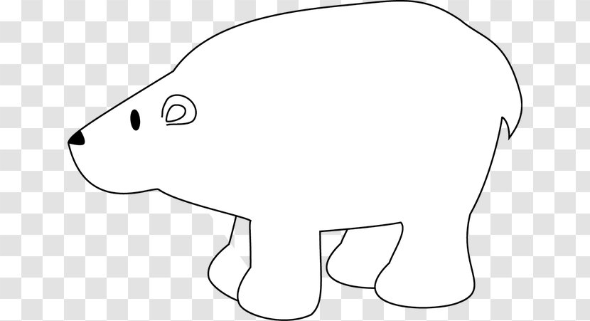 Polar Bear Clip Art Baby Grizzly - Tree - Outline Transparent PNG