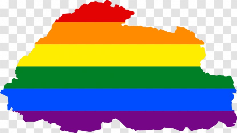 Flag Of Bhutan LGBT Map Rainbow - Watercolor Transparent PNG