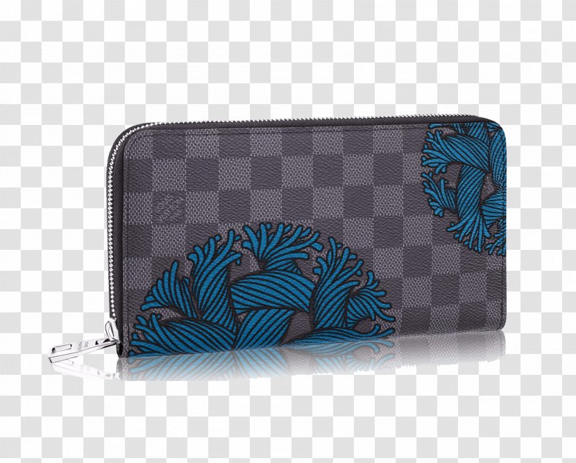 Wallet Louis Vuitton LV Bag Gucci - Blue - Zipper Actual Product Transparent PNG