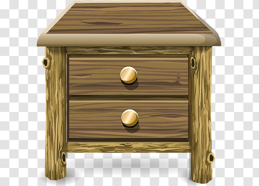 Bedside Tables Furniture Clip Art - Silhouette - Table Transparent PNG