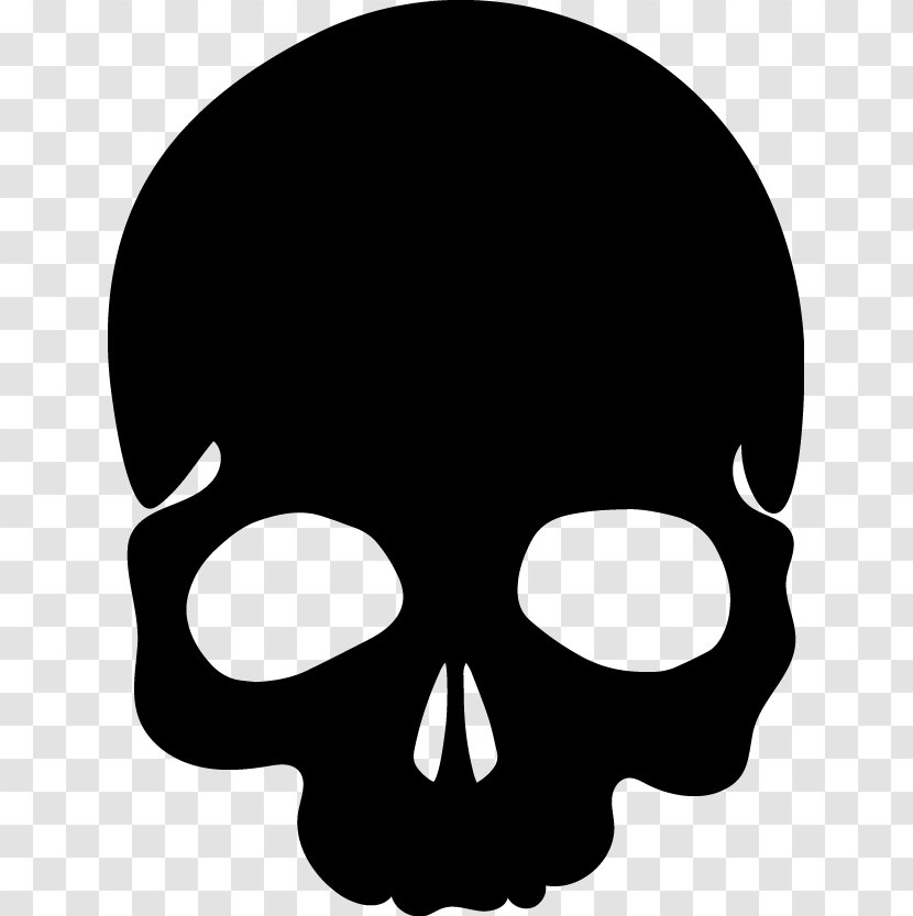 Skull And Crossbones - Head - Blackandwhite Headgear Transparent PNG