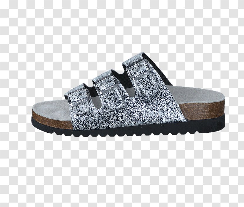 Slipper Sandal Shoe Leather Mule - Silver Crown Transparent PNG