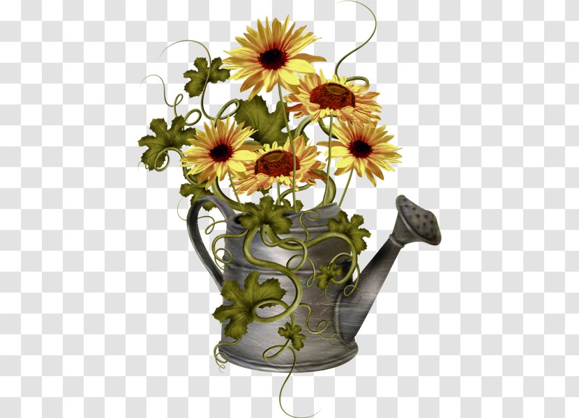 Floral Design Common Sunflower Decoupage Painting Clip Art - Gerbera Transparent PNG