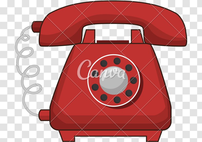 Telephone Cartoon - Red Animation Transparent PNG