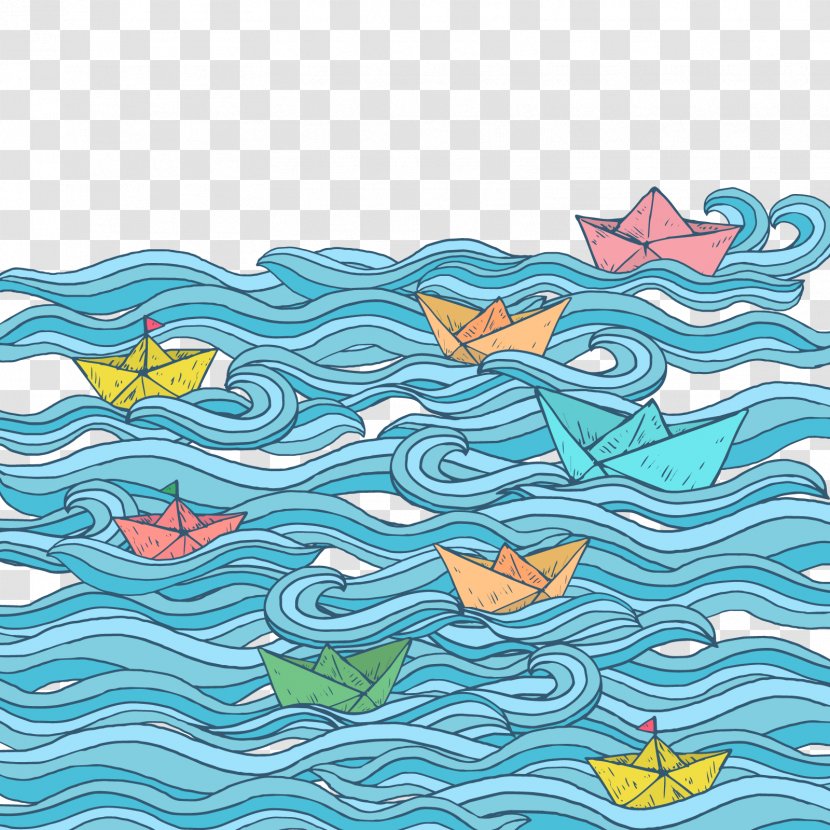 Paper Boat Watercraft Origami - Area - Vector Folding Transparent PNG