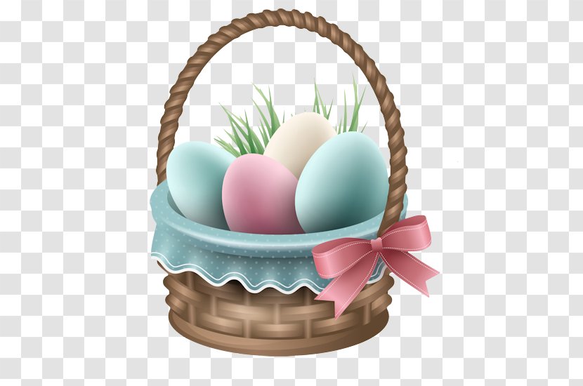 Easter Bunny Basket Egg Transparent PNG