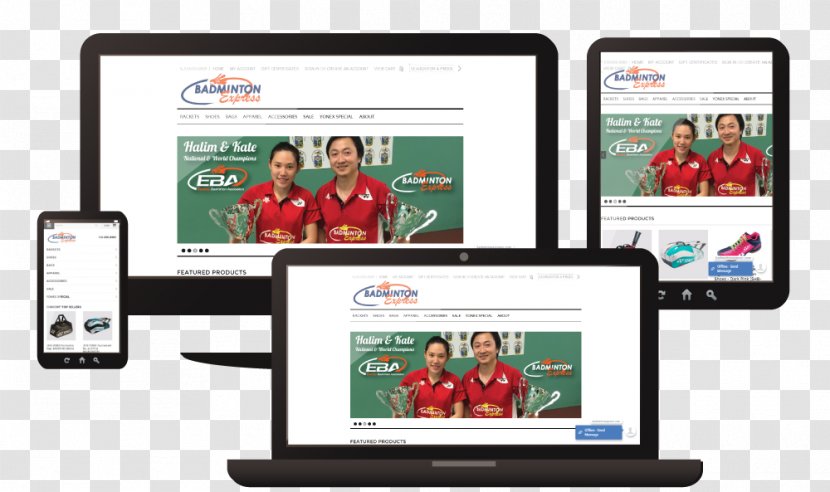 Responsive Web Design Graphic Headband - Service - Badminton Tournament Transparent PNG