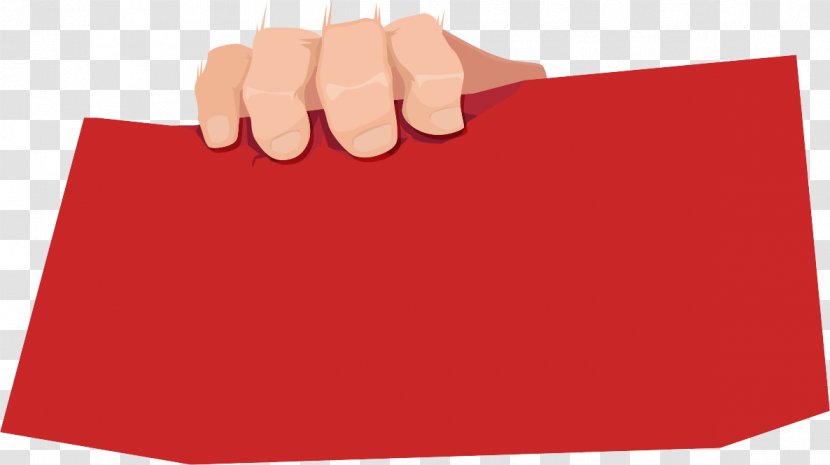 Red Envelope Card - Holding A Transparent PNG
