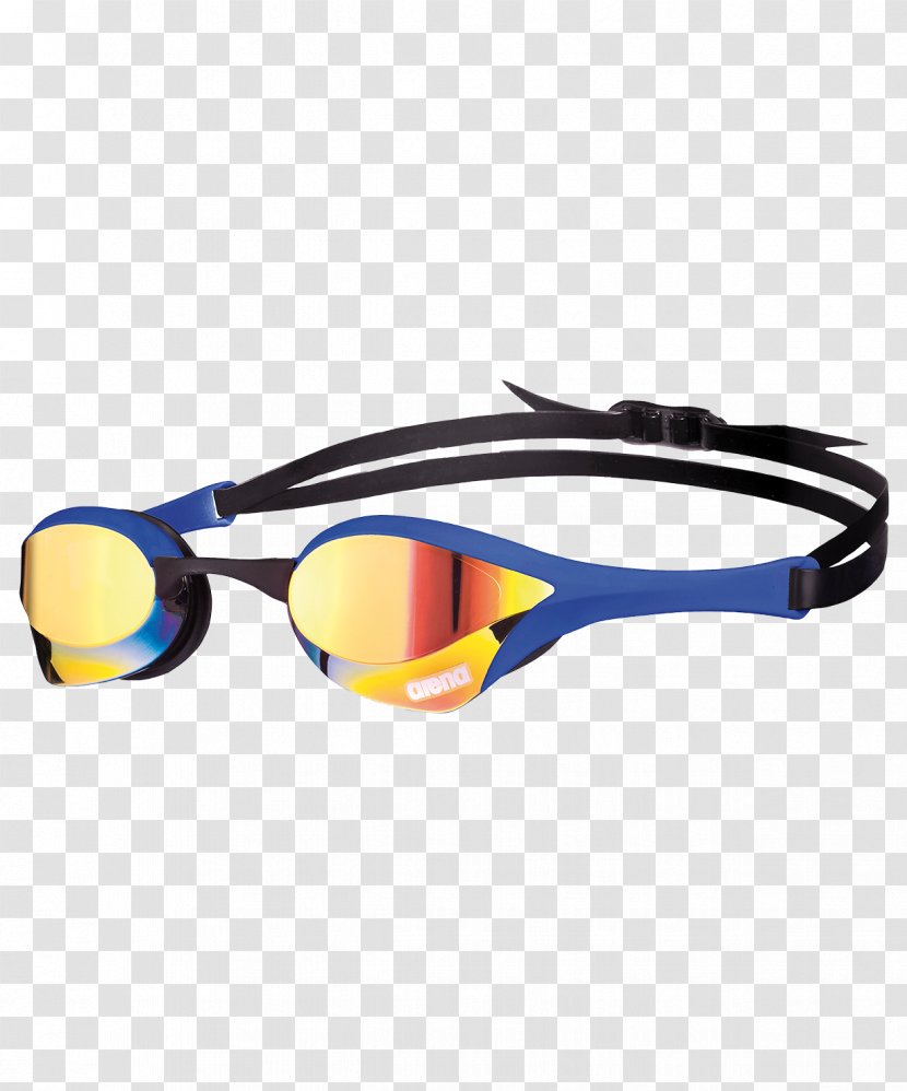 Goggles Swimming Blue Mirror Arena - Antifog Transparent PNG