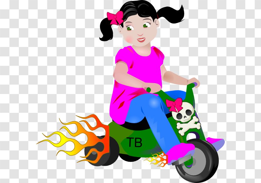 Child Tricycle Clip Art - Motorcycle Transparent PNG