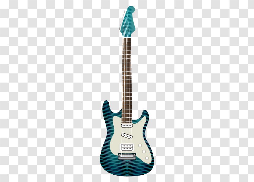 Bass Guitar Fender Stratocaster Electric - Heart - Vector Painted Transparent PNG
