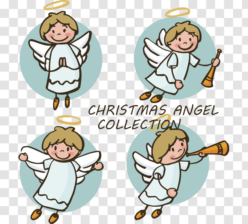Angel Christmas Coloring Book Nativity Scene Clip Art - Child Jesus - Hand Drawn Cute Little Transparent PNG