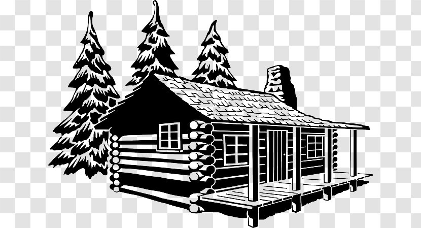 Log Cabin Cottage Clip Art - Home - Modern House Sckech Transparent PNG