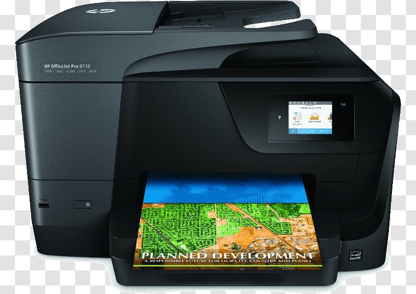 Hewlett-Packard HP Officejet Pro 8710 Multi-function Printer Duplex Printing - Multifunction - 18 AÑOS Transparent PNG