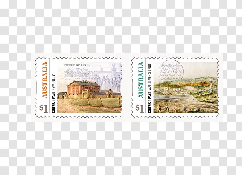 Sydney Cove Postage Stamps And Postal History Of Australia Post Port Jackson - Two Adhesive Strips Transparent PNG