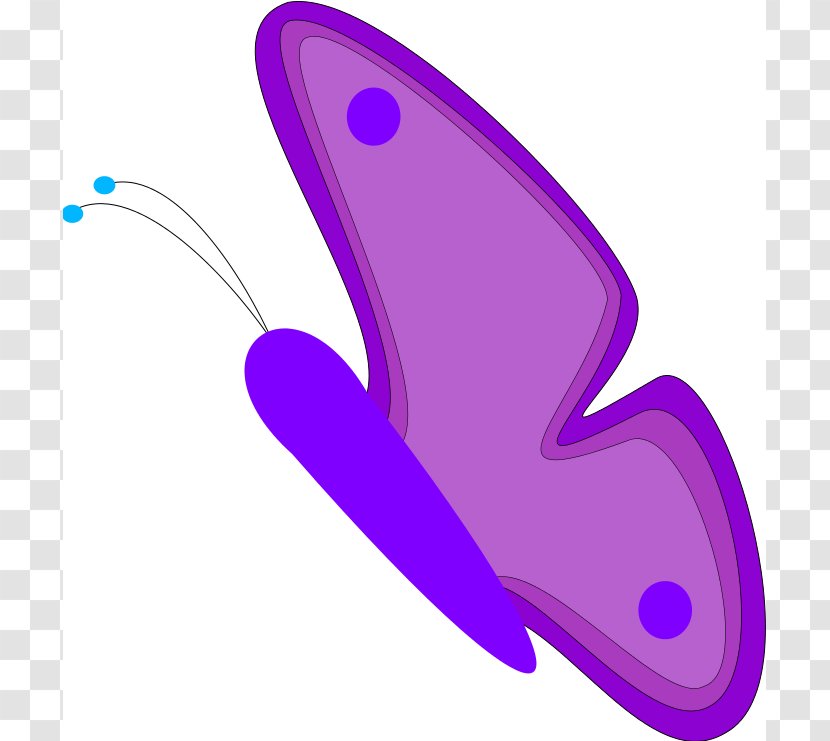 Butterfly Purple Clip Art - Royaltyfree - Green Clipart Transparent PNG