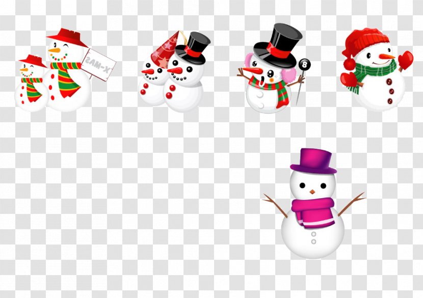 Snowman Cartoon Clip Art - Illustrator - A Variety Of Transparent PNG