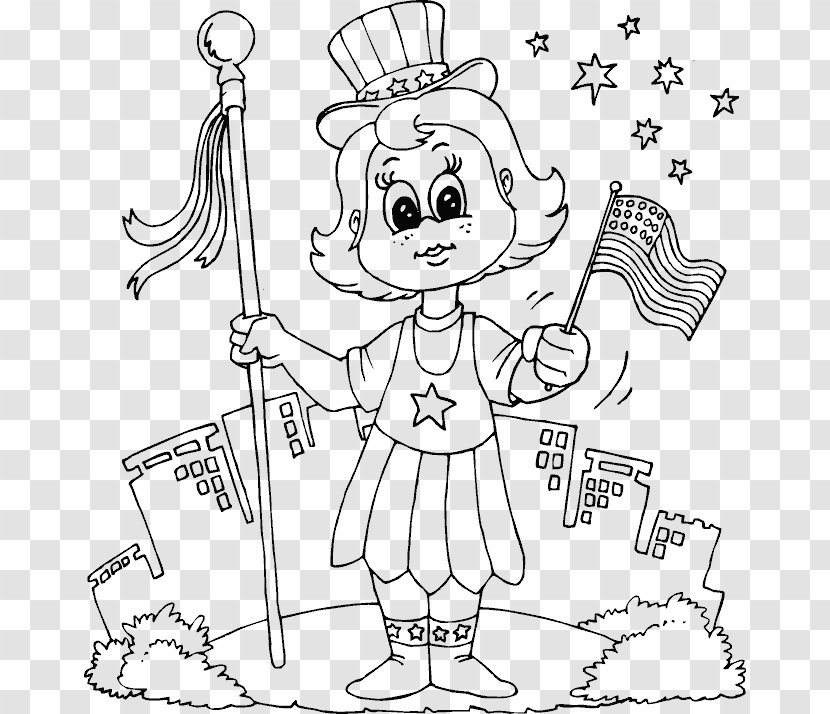 Coloring Book Memorial Day Veterans Independence Elementary School - Watercolor Transparent PNG