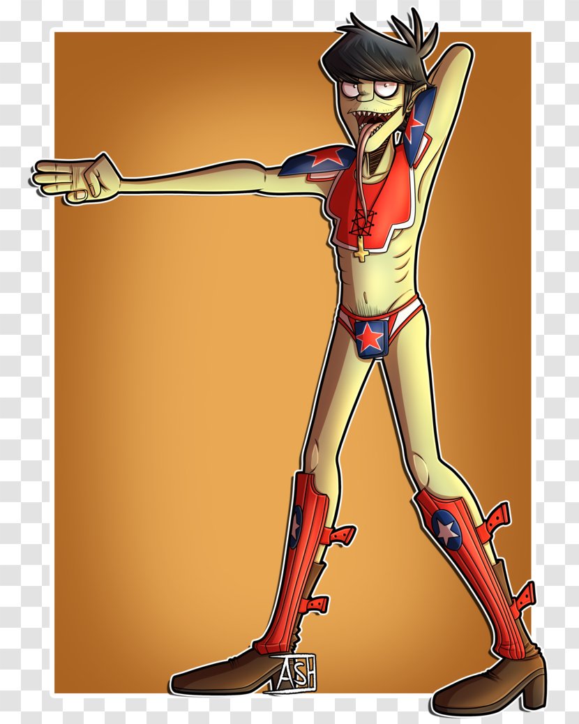 Gorillaz Murdoc Niccals Rock The House Drawing - Fictional Character - Humanz Transparent PNG