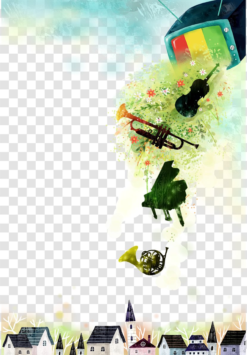 Watercolor Painting Musical Instrument Piano Transparent PNG
