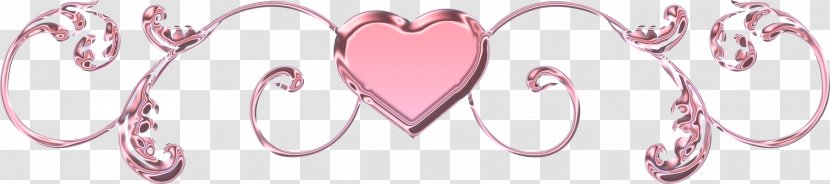 Body Jewellery Line Pink M Font - Heart - Elements Transparent PNG