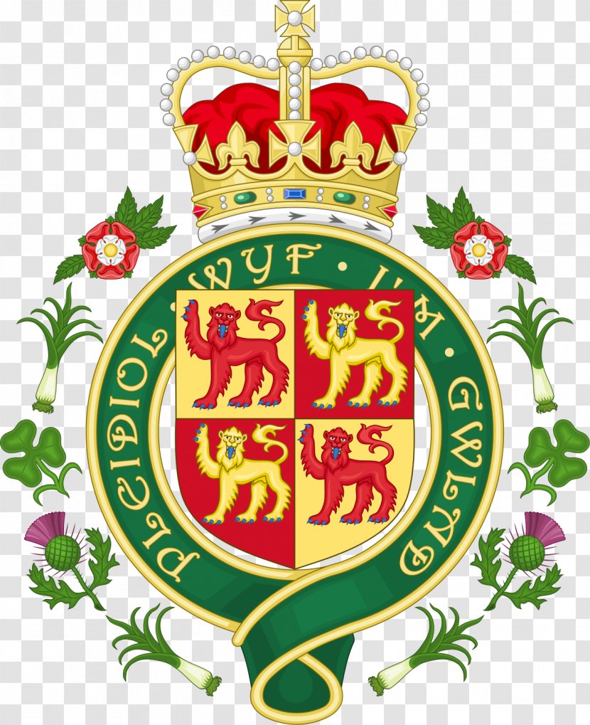 Royal Badge Of Wales Coat Arms The United Kingdom National Symbols - Christmas Decoration Transparent PNG