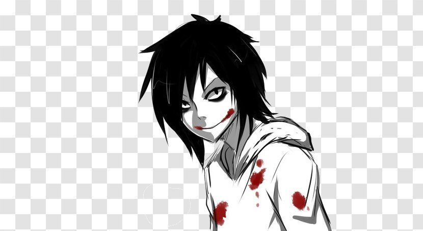 Jeff The Killer Creepypasta Minecraft YouTube Glasgow Smile - Watercolor Transparent PNG